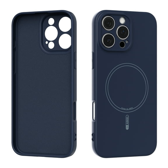 Magnetic for iPhone 13 Pro Max Case, [Full Camera Protection] [Anti-Scratch Microfiber Lining] Drop Resistant Bumper Soft Silicone Phone Cover for iPhone 13 Pro Max Compatible with Mag-Safe, Darkblue