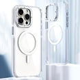 thumbnail image 1 of Magnetic for iPhone 13 Pro Max Case, Hybrid Air Protection [Compatible with MagSafe] [Military-Grade Protection] Crystal Clear Hard Back&Soft TPU Frame Shockproof Protective case,White, 1 of 8