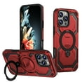 thumbnail image 1 of Magnetic for iPhone 13 Pro Max Case with Kickstand, [Compatible with MagSafe] [Military Grade Protection] Ring Stand Heavy Duty Drop Shockproof Rugged Phone Case for iPhone 13 Pro Max - Red, 1 of 7