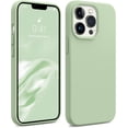 thumbnail image 1 of Magnetic for iPhone 13 Pro Max Phone Case, [Compatible with MagSafe][Military Shockproof Protection] Silicone Case with Soft Anti-Scratch Microfiber Lining, 6.7 inch, Pale Green, 1 of 13