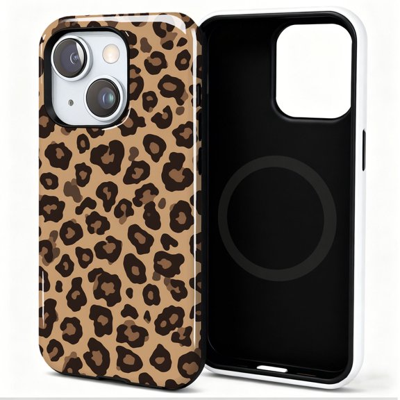 Magnetic for iPhone 13 Pro max Case (Compatible with MagSafe) (Military Grade Drop Protection) 13 Puls Lightweight Phone Case Matte Shockproof Phone classic leopard print