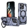 thumbnail image 1 of Magnetic for iPhone 14 / 13 Case with Kickstand, [Compatible with MagSafe] [Military Grade Protection] Ring Stand Heavy Duty Drop Shockproof Rugged Phone Case for iPhone 14 / 13 - Lightpurple, 1 of 7