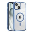 thumbnail image 1 of Magnetic for iPhone 14 Case, [Compatible with MagSafe] [Clear Hard Back with Soft TPU Bumper] [Military Grade Drop Protection] Shockproof Slim Fit Phone Case for iPhone 14, Blue, 1 of 8