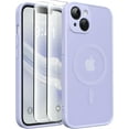 thumbnail image 1 of Magnetic for iPhone 14 Case, [Compatible with MagSafe] [Full Camera Protection] [14FT Drop Protection] Shockproof Protective Slim Translucent Matte Phone Case for iPhone 14, Lilac, 1 of 15