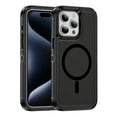 thumbnail image 1 of Magnetic for iPhone 14 Case,Compatible with MagSafe,Military Grade Dropproof Translucent Matte Hard Back Soft Edge Anti-Fingerprint Protective Case for iPhone 14,Black, 1 of 7