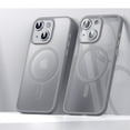 thumbnail image 1 of Magnetic for iPhone 14 Case [Compatible with Magsafe] [Full Camera Wrapped] Translucent Matte Phone Case iPhone 14 Slim Shockproof Women Men Protective Cases,Grey, 1 of 9
