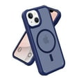 thumbnail image 1 of Magnetic for iPhone 14 Case [Compatible with Magsafe] Translucent Matte Slim Thin Shockproof Anti-Yellow Women Men Protective Rugged Hybrid Phone Cover For iPhone 14,Darkblue, 1 of 6