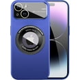thumbnail image 1 of Magnetic iPhone 14 Case - Full Camera Protection, Compatible with MagSafe (6.1 inches), Navy Blue, 1 of 8
