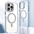 thumbnail image 1 of Magnetic for iPhone 14 Case, Hybrid Air Protection [Compatible with MagSafe] [Military-Grade Protection] Crystal Clear Hard Back&Soft TPU Frame Shockproof Protective case,Gray, 1 of 8