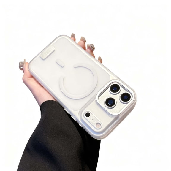 Magnetic For iPhone 14 Phone Case,Compatible with Mag-Safe,Matte Skin-feel Translucent Back,Ultra Slim Shockproof Anti-fall Anti-Scratch Drop Protection,Durable Phone Case,White