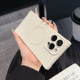 thumbnail image 1 of Magnetic for iPhone 14 Pro Case [Compatible with Mag-Safe] [Built-in Camera Lens Protector] Slim Silicone TPU Bumper Shockproof Corners Protection Phone Cover for iPhone 14 Pro, Beige, 1 of 11