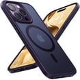 thumbnail image 1 of Magnetic for iPhone 14 Pro Case Compatible with MagSafe, [16FT Drop Protection] Shockproof 14 Pro Phone Case for MagSafe Wallet Sleeve, Magnetic Car Holder, Magnetic Charger, Deep Purple, 1 of 6