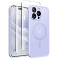 thumbnail image 1 of Magnetic for iPhone 14 Pro Case, [Compatible with MagSafe] [Full Camera Protection] Shockproof Protective Slim Translucent Matte Phone Case for iPhone 14 Pro 6.1'', Lilac, 1 of 14