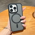 thumbnail image 1 of Magnetic for iPhone 14 Pro Case, [Compatible with MagSafe] Shockproof Wireless Charging Soft TPU Phone Bumper Cover Anti-Scratch Clear Hard PC Back for iPhone 14 Pro, Black, 1 of 9