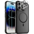 thumbnail image 1 of Magnetic for iPhone 14 Pro Max Case, (Compatible with MagSafe) (12FT Military Grade Drop Protection) 2X Tempered (Glass Screen+Camera Lens Protector) Shockproof Phone Case 6.7 inch,Black, 1 of 7