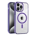 thumbnail image 1 of Magnetic for iPhone 14 Pro Max Case, [Compatible with MagSafe] [Clear Hard Back with Soft TPU Bumper] [Military Grade Drop Protection] Shockproof Slim Fit Phone Case for iPhone 14 Pro Max, Purple, 1 of 9
