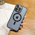 thumbnail image 1 of Magnetic for iPhone 14 Pro Max Case [Compatible with MagSafe] [Metal Frame Camera Protection] Transparent Acrylic Back Cover Anti Drop Protective Case for iPhone 14 Pro Max (Black), 1 of 9