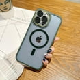 thumbnail image 1 of Magnetic for iPhone 14 Pro Max Case [Compatible with MagSafe] [Metal Frame Camera Protection] Transparent Acrylic Back Cover Anti Drop Protective Case for iPhone 14 Pro Max (Green), 1 of 6