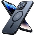 thumbnail image 1 of Magnetic for iPhone 14 Pro Max Case [Compatible with MagSafe] [Military-Grade Drop Protection] Non Yellowing Shockproof Translucent Matte Phone Case for iPhone 14 Pro Max 6.7", Black, 1 of 14