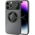 thumbnail image 1 of Magnetic for iPhone 14 Pro Max Case Compatible with Magsafe [Camera Lens Protector] Shockproof Hard PC Matte Back Protective Soft TPU Edge Phone Cases for iPhone 14 Pro Max Black, 1 of 10