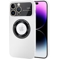 thumbnail image 1 of Magnetic for iPhone 14 Pro Max Case Compatible with Magsafe [Camera Lens Protector] Shockproof Hard PC Matte Back Protective Soft TPU Edge Phone Cases for iPhone 14 Pro Max White, 1 of 16