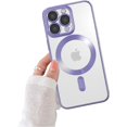 thumbnail image 1 of Magnetic for iPhone 14 Pro Max Case,Electroplated Clear Slim iPhone 14 Pro Max Phone Case with Camera Protection,Shockproof iPhone 14 Pro Max Case Compatible with MagSafe,Lilac Purple, 1 of 13