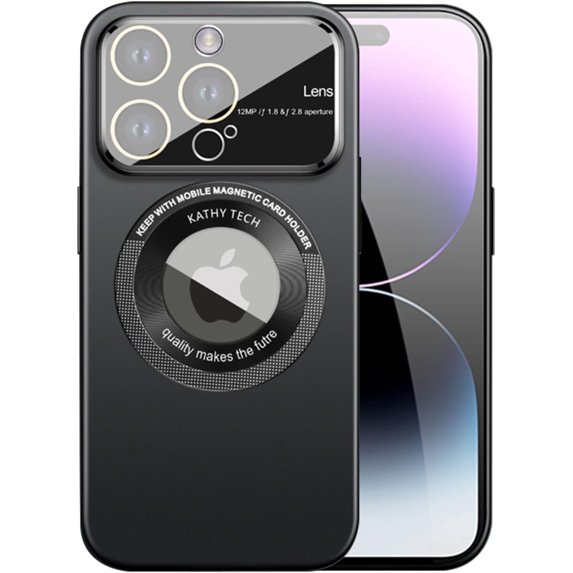 Magnetic iPhone 14 Pro Max Case - Full Camera Protection, Compatible with MagSafe (6.7 inches), Black