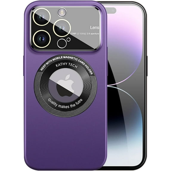 Magnetic iPhone 14 Pro Max Case - Full Camera Protection, Compatible with MagSafe (6.7 inches), Purple