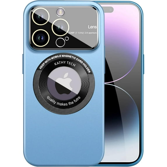 Magnetic iPhone 14 Pro Max Case - Full Camera Protection, Compatible with MagSafe (6.7 inches), Sky Blue
