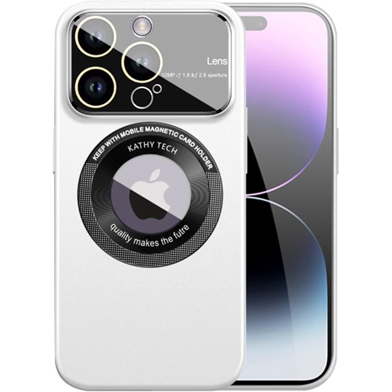 Magnetic iPhone 14 Pro Max Case - Full Camera Protection, Compatible with MagSafe (6.7 inches), White