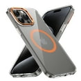 thumbnail image 1 of Magnetic for iPhone 14 Pro Max Clear Case Compatible with Magsafe Military-Grade Protection Shockproof Phone Bumper,Anti-Scratch Drop Proof Anti-Fingerprint Clear Hard Back Cover Back,Orange, 1 of 9