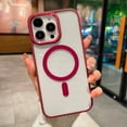 thumbnail image 1 of Magnetic for iPhone 14 Pro Max Phone Case, Clear [Compatible with MagSafe] [Anti Yellowing] Transparent TPU Acrylic Full Body Shockproof Protective Case for iPhone 14 Pro Max - Red, 1 of 11