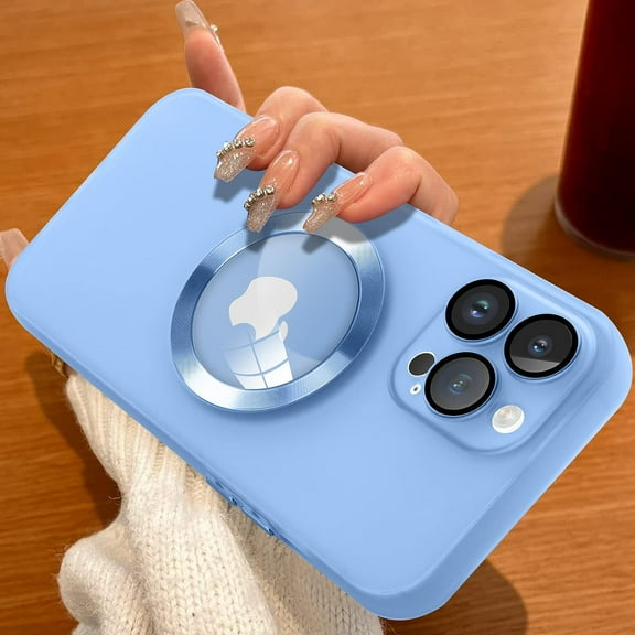 Magnetic for iPhone 14 Pro Max Phone Case, [Military Grade Drop Tested][Compatible with Magsafe] Camera Lens Protetion Translucent Matte Slim Case for iPhone 14 Pro Max Case (6.7"), Blue