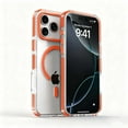 thumbnail image 1 of Magnetic For iPhone 15/16e Phone Case,Compatible with Mag-Safe,Ultra Slim Shockproof Anti-fall Drop Protection,Transparent Back Design,Lightweight Rugged Thin Fit Phone Case Cover,Orange, 1 of 12