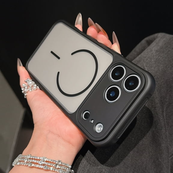 Magnetic For iPhone 15 Phone Case,Compatible with Mag-Safe,Matte Translucent Back,Heat Dissipation Bumper Design,Ultra Slim Shockrpoof Anti-fall Drop Protection,Durable Phone Case,Blackgray