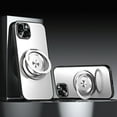 thumbnail image 1 of for Magnetic iPhone 15 Plus Case, Phone Case [Compatible with MagSafe] Rotatable Ring Holder Kickstand Design Shockproof Anti-fall Women Men Girls Boys Protective Phone Cover,Silver, 1 of 10