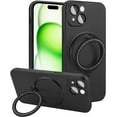 thumbnail image 1 of Magnetic for iPhone 15 Plus Case with Ring Holder Compatible with Magsafe Cover Camera Lens Protector Shockproof Soft TPU 360° Rotatable Kickstand Phone Case for iPhone 15 Plus Black, 1 of 13