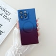 thumbnail image 1 of Magnetic for iPhone 15 Pro Case 6.1", [Compatible with MagSafe] Cute Girly Gradient Phone Case for Girls Women Soft TPU Shockproof Bumper with Camera Lens Protection Case, Blue+Red, 1 of 8