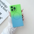 thumbnail image 1 of Magnetic for iPhone 15 Pro Case 6.1", [Compatible with MagSafe] Cute Girly Gradient Phone Case for Girls Women Soft TPU Shockproof Bumper with Camera Lens Protection Case, Green+Blue, 1 of 8