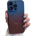 thumbnail image 1 of Magnetic for iPhone 15 Pro Case, Compatible with MagSafe, Full Camera Lens Film Protection Cute Gradient Color Silicone Shockproof Matte Cover for Women & Men (iPhone 15 Pro,Blue Wine red), 1 of 14