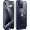 thumbnail image 1 of Magnetic for iPhone 15 Pro Max Case Clear [MagSafe Compatible] with Enhanced Camera Protection [Mil-Grade Drop Proof] Non-Yellowing Slim Protective Case (Navy Blue), 1 of 12