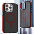 thumbnail image 1 of Magnetic for iPhone 15 Pro Max Case [Compatible with MagSafe] [10 FT Military Grade Drop Protection] Slim Translucent Matte Shockproof with Anti-Fingerprint Phone Case, Red, 1 of 7