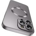 thumbnail image 1 of Magnetic for iPhone 15 Pro Max Case [Compatible with MagSafe][Built-in Camera Lens Protector] Slim Soft Silicone Bumper Shockproof Metallic Phone Case (Titanium Gray), 1 of 13