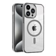 thumbnail image 1 of Magnetic for iPhone 15 Pro Max Case, [Compatible with MagSafe] [Clear Hard Back with Soft TPU Bumper] [Military Grade Drop Protection] Shockproof Slim Fit Phone Case for iPhone 15 Pro Max, Grey, 1 of 9