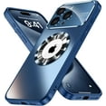 thumbnail image 1 of Magnetic for iPhone 15 Pro Max Case Magsafe with Full Window Cover Camera Lens Protector Logo View Scratch Resistant Frosted Slim Shockproof Protective Phone Case (Blue), 1 of 12