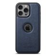 thumbnail image 1 of Magnetic for iPhone 15 Pro PU Leather Case, [Compatible with Mag-Safe & Support Magnetic Car Mount] Protective Slim Phone Cover for iPhone 15 Pro Logo Hollow Design Case, Blue, 1 of 8