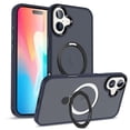 thumbnail image 1 of Magnetic for iPhone 16 Case, Compatible for Mag-Safe Charging with Kickstand Ring Holder, Military-Grade Shockproof Protection Translucent Back for iPhone 16 Phone Case, Grayblue, 1 of 7