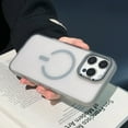 thumbnail image 1 of Magnetic for iPhone 16 Case, Compatible with Mag-Safe, Military-Grade Drop Protection Skin-Feel Phone Cover, Shockproof Slim Frosted Translucent Case for iPhone 16 6.1 inch, Gray, 1 of 14