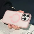 thumbnail image 1 of Magnetic for iPhone 16 Case, Compatible with Mag-Safe, Military-Grade Drop Protection Skin-Feel Phone Cover, Shockproof Slim Frosted Translucent Case for iPhone 16 6.1 inch, Pink, 1 of 14