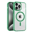 thumbnail image 1 of Magnetic for iPhone 16 Case, [Compatible with MagSafe] [Clear Hard Back with Soft TPU Bumper] [Military Grade Drop Protection] Shockproof Slim Fit Phone Case for iPhone 16, Green, 1 of 9